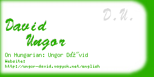 david ungor business card